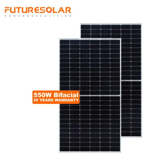 futuresolar 500w plus grands panneaux solaires bifaciaux double face 525w-550w 